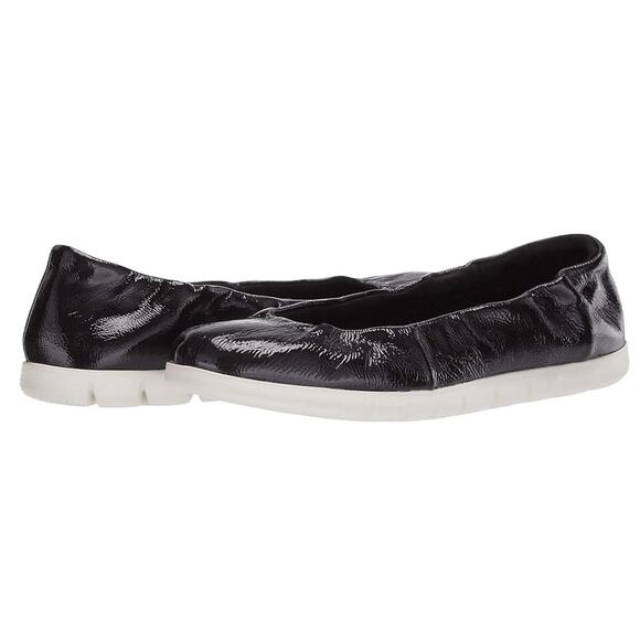 SAS Womens Radiant Ballet Flats US 7.5 WW Black Leather Slip On NIB - Picture 1 of 13